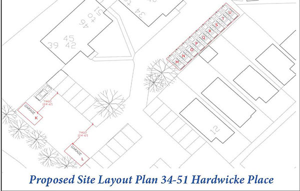 Lot: 96 - TWO PARCELS OF LAND WITH PLANNING FOR GARAGES AND BOLLARD PARKING SPACES - 